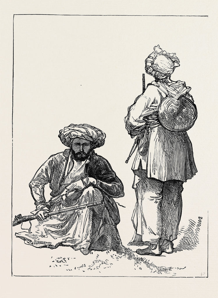 Detail of The Afghan War: Ghilzai Warriors 1879 by Anonymous