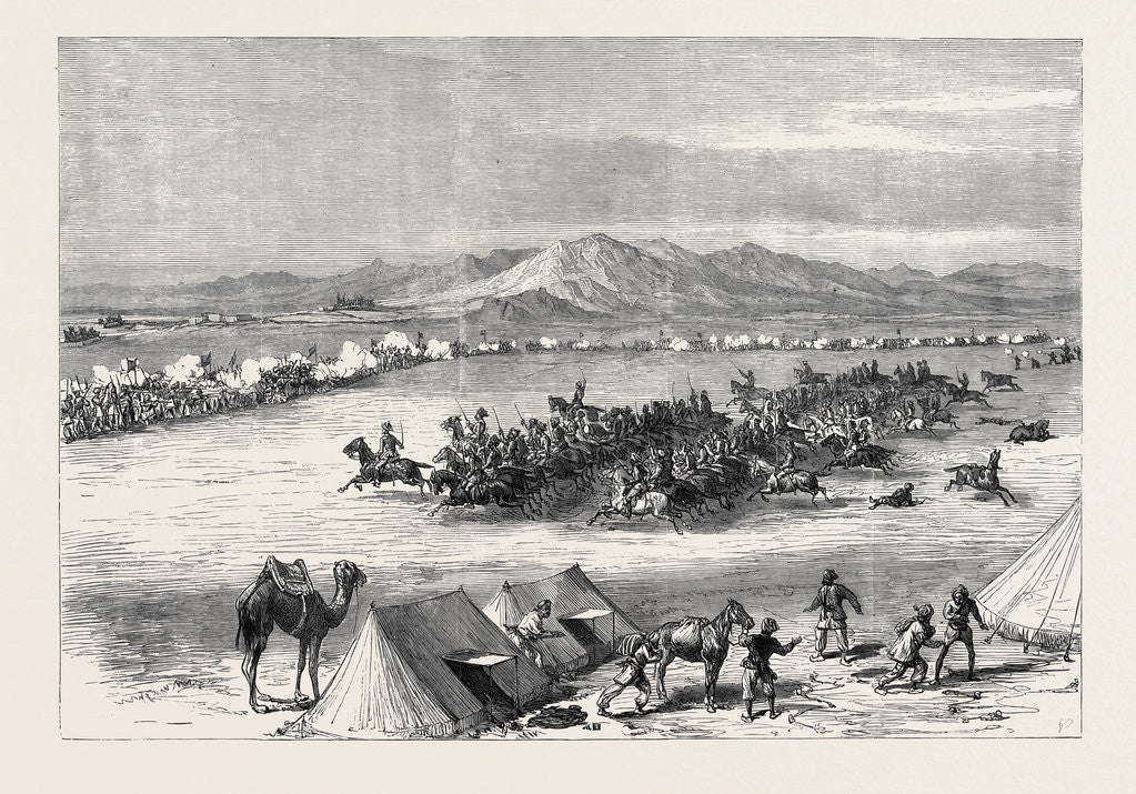 Detail of The Afghan War: Attack on General Biddulph's Rear-Guard at Khushk-I-Nakhud Charge of the 3rd Sind Horse 1879 by Anonymous