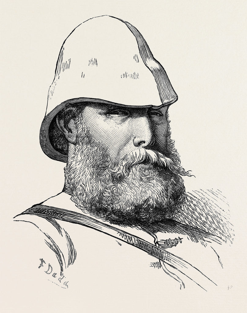 Detail of The Afghan War: Major J.J. Bailey Paymaster 4th Battalion Rifle Brigade a Survivor of the First Afghan War 1879 by Anonymous