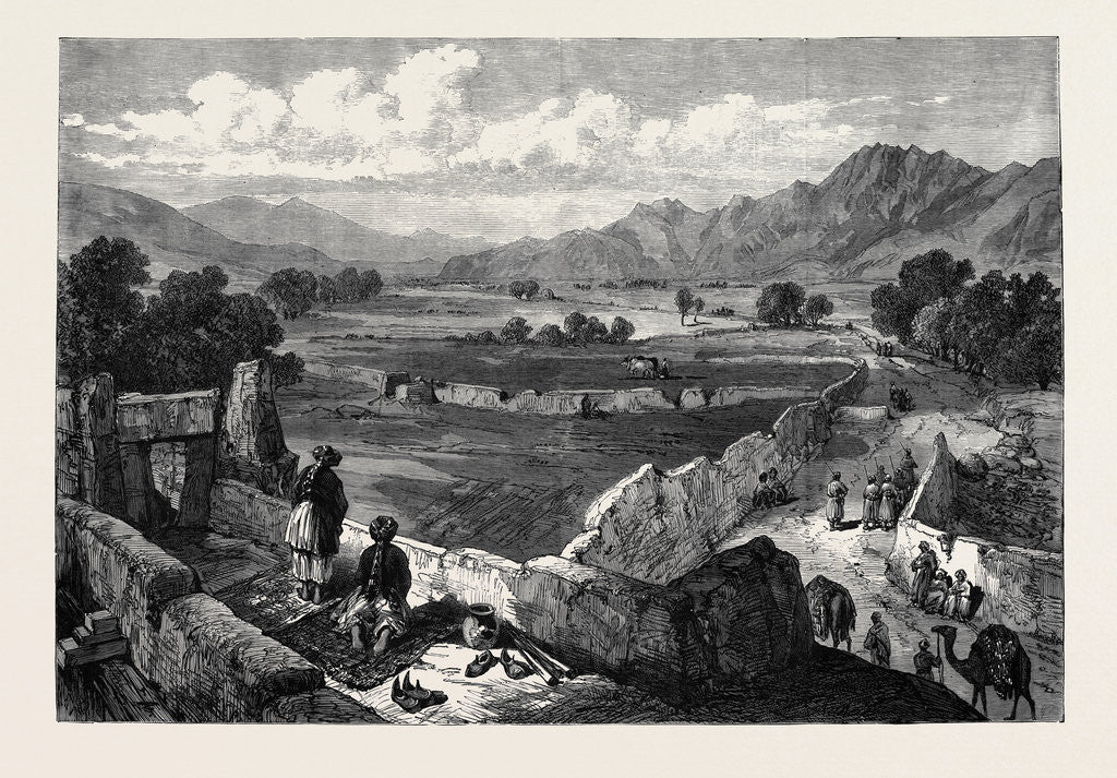 Detail of The Afghan War: View from the Cabul Gate Jellalabad Showing the Road by which Dr. Brydon Arrived in January 1842 by Anonymous