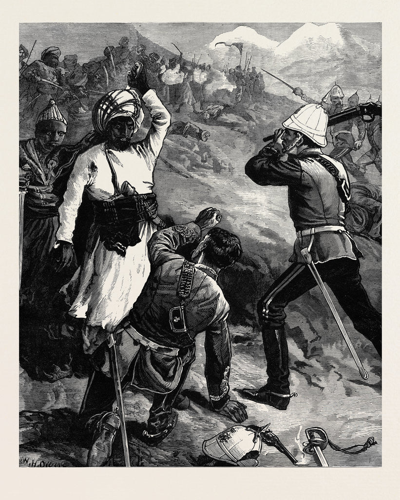 Detail of The Afghan War: An Incident in the Battle of Futtehad April 2 1879 by Anonymous