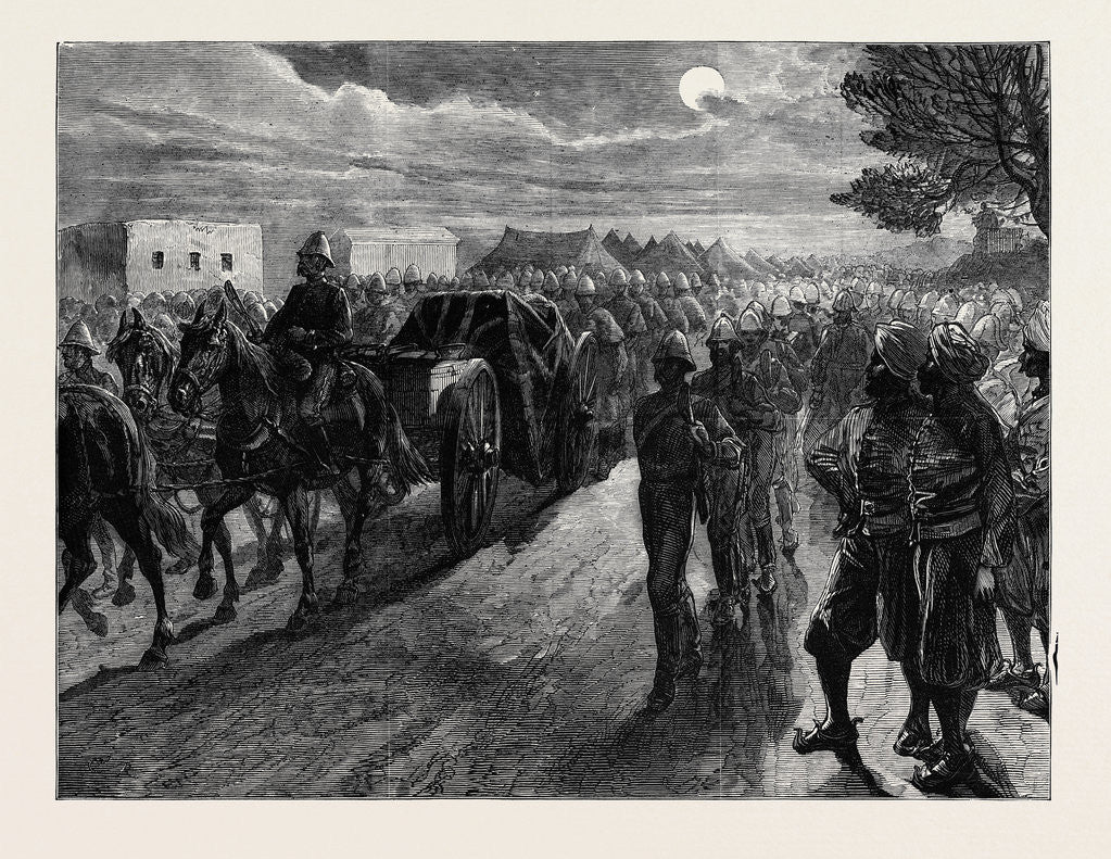 Detail of The Afghan War: Funeral of Lieutenant Harford 10th Hussars 1879 by Anonymous