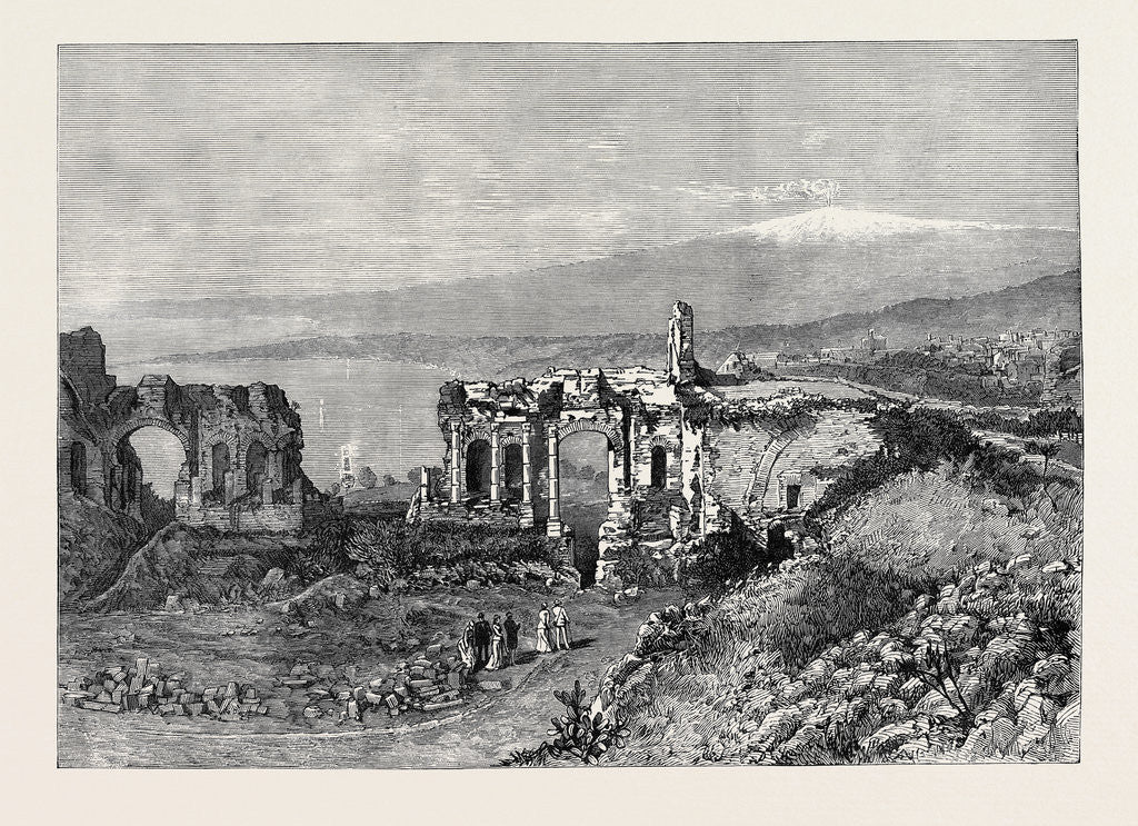 Detail of The Duke and Duchess of Connaught in Sicily: Ancient Greek Theatre at Taormina 1879 by Anonymous