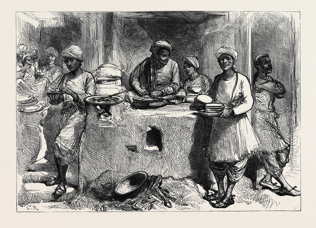 Detail of The Afghan War: A Cook's Shop in the Bazaar Jellalabad 1879 by Anonymous