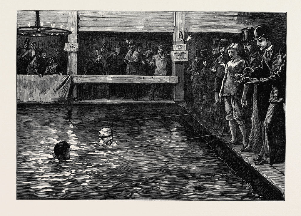 Detail of The Six-Days' Swimming Match in Lambeth Baths 1879 by Anonymous