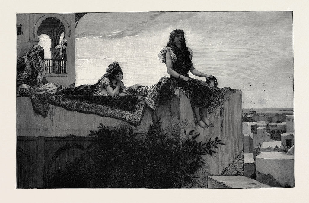 Detail of An Evening Lounge: Ladies in Morocco from the Picture by Benjamin Constant in the Paris Salon 1879 by Anonymous