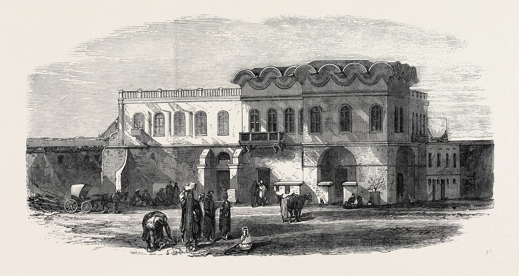 Detail of Palace at Alexandria to Be Used As the Office for the Transit of British Troops Egypt 1867 by Anonymous
