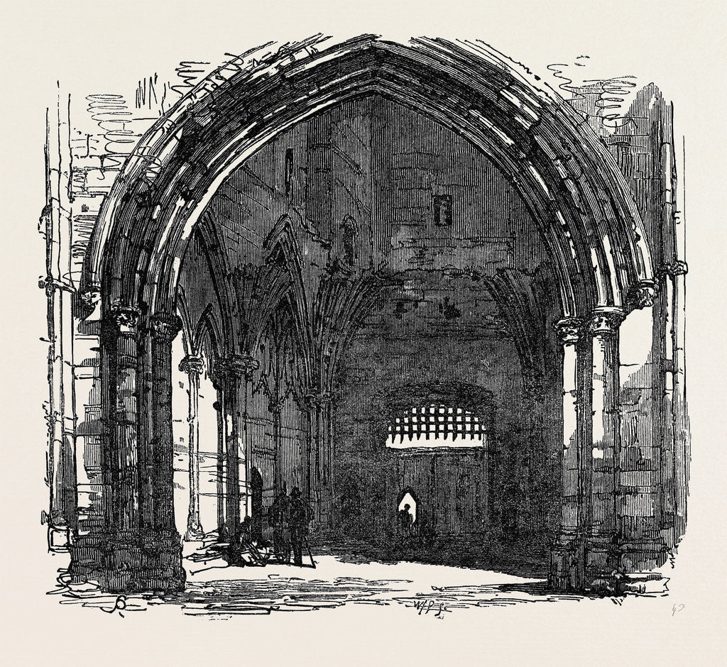 Detail of Bury St. Edmunds: Interior of the Abbey Gate 1867 by Anonymous