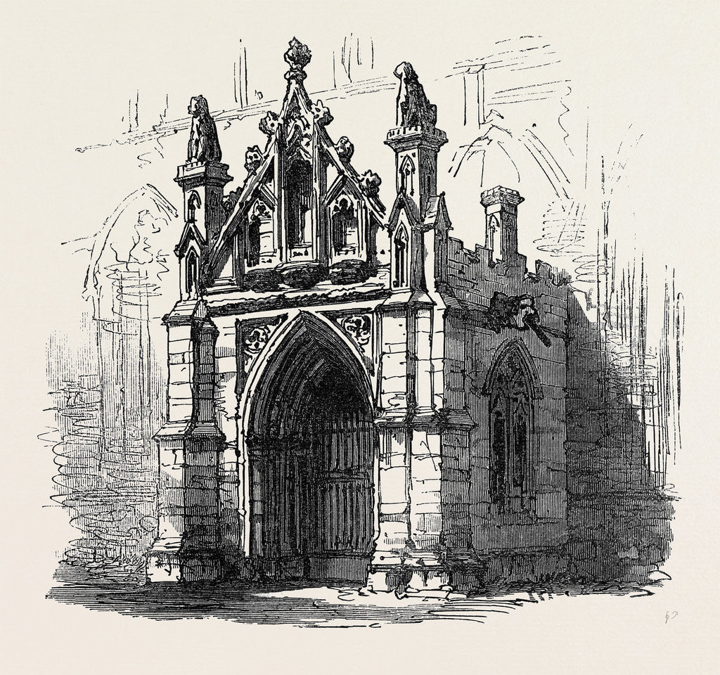 Detail of Bury St. Edmunds: Porch of St. Mary's Church 1867 by Anonymous