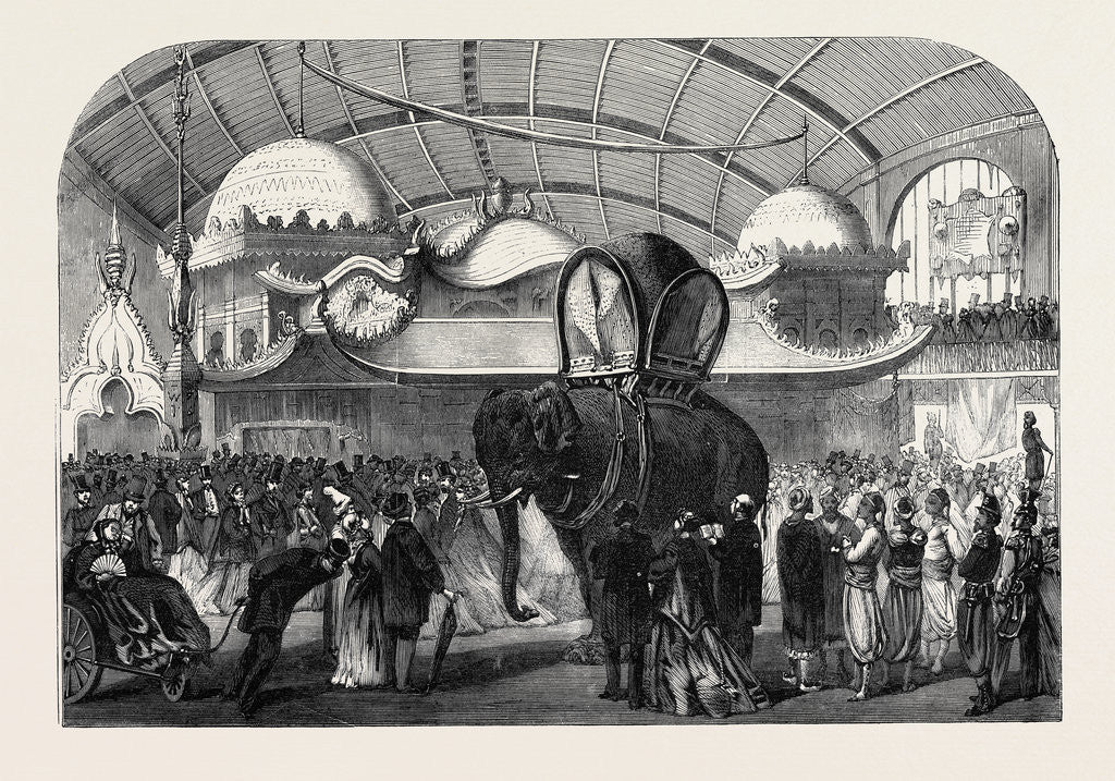 Detail of The Paris International Exhibition: Model of an Elephant in the Siamese Section of the Machine Gallery France 1867 by Anonymous
