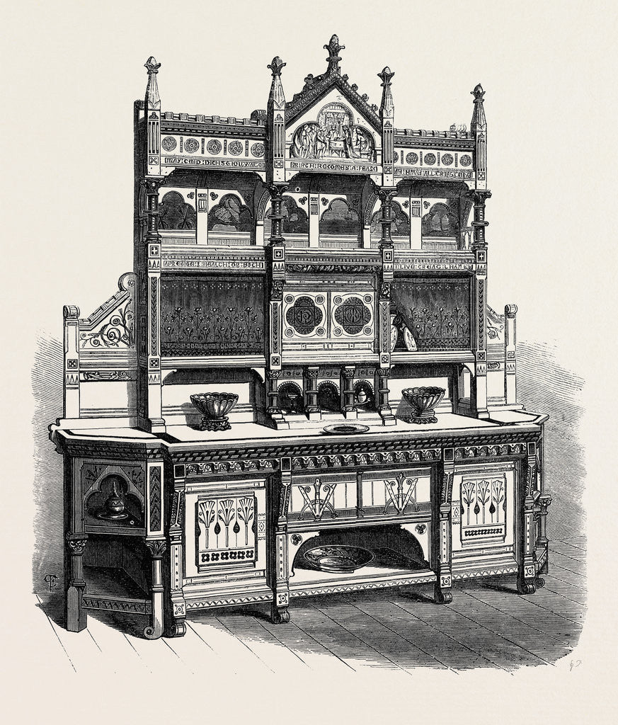 Detail of The Paris International Exhibition: Sideboard Exhibited by Messrs. Holland France 1867 by Anonymous