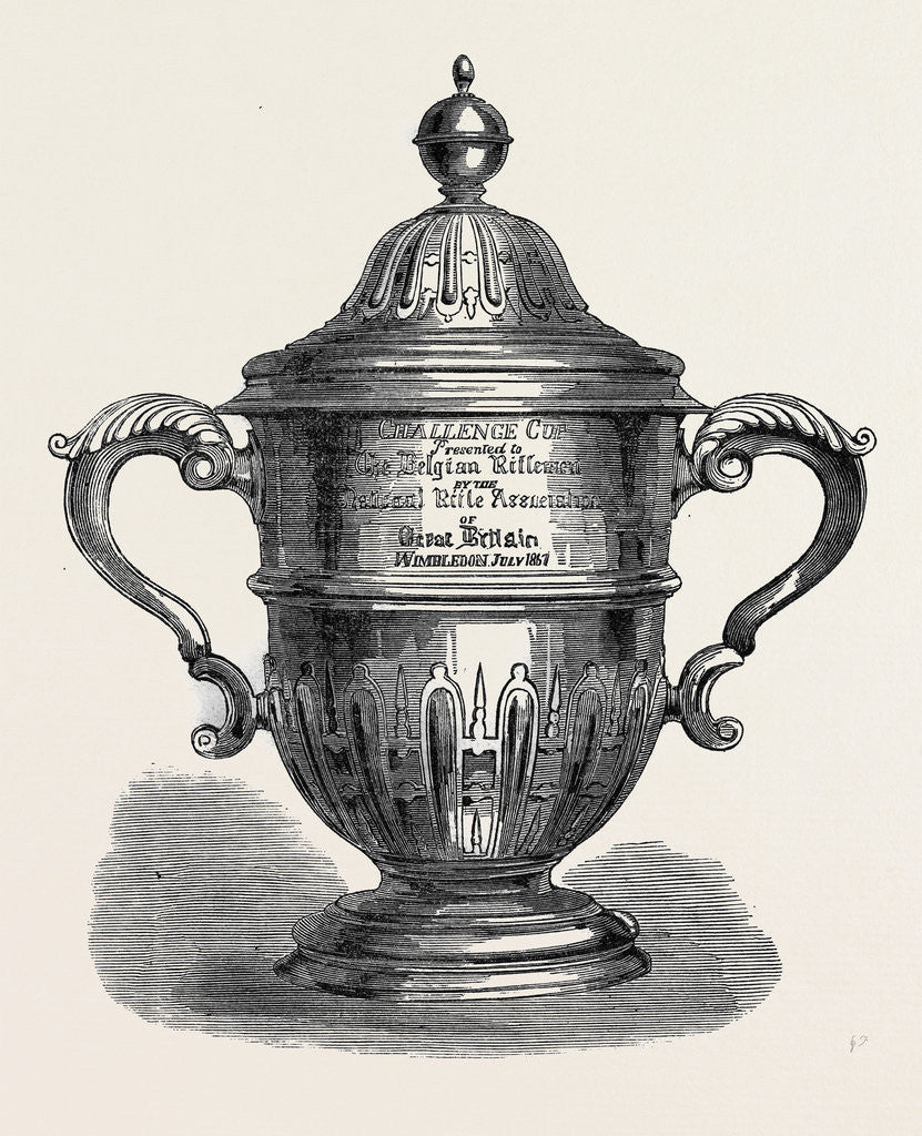 Detail of Challenge Cup Presented to the Belgian Riflemen by the National Rifle Association 1867 by Anonymous