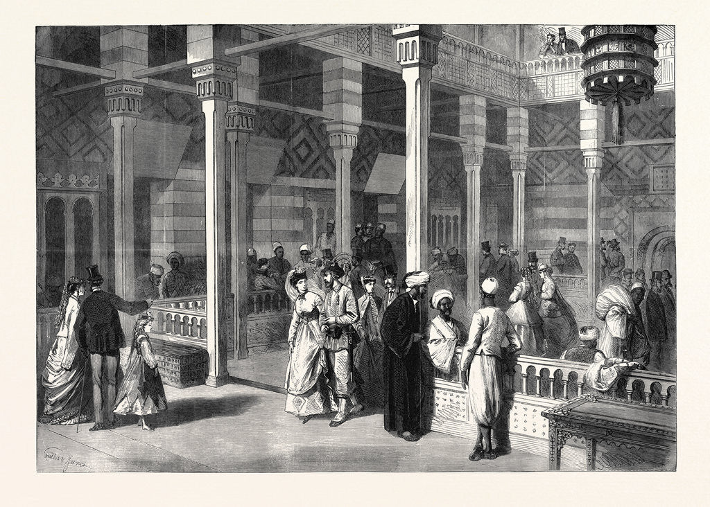 Detail of Interior of the Egyptian Okel in the Park of the Paris Exhibition France 1867 by Anonymous