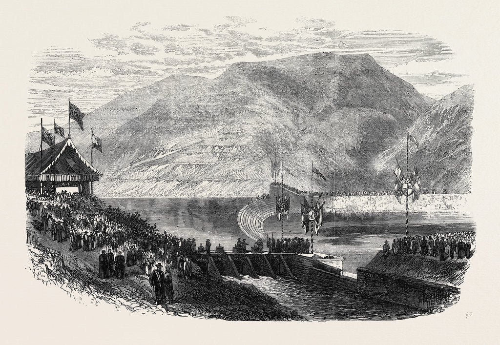 Detail of Opening of the Henares Canal of the Iberian Irrigation Company in Spain 1867 by Anonymous