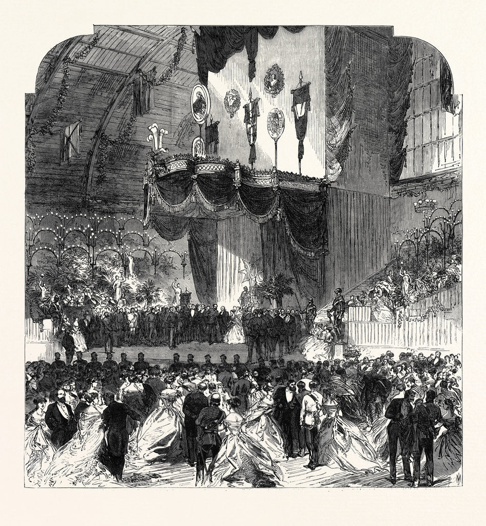 Detail of National Volunteer Ball at the Agricultural Hall: The Grand Dais 1867 by Anonymous