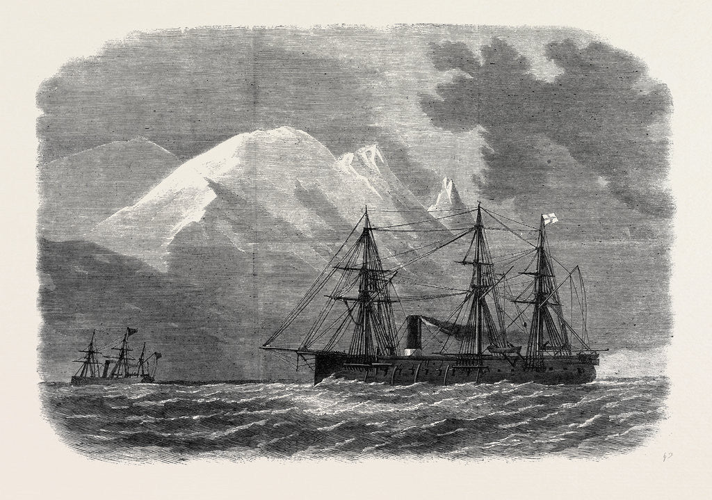 Detail of H.M.S. Zealous in the Straits of Magellan 1867 by Anonymous