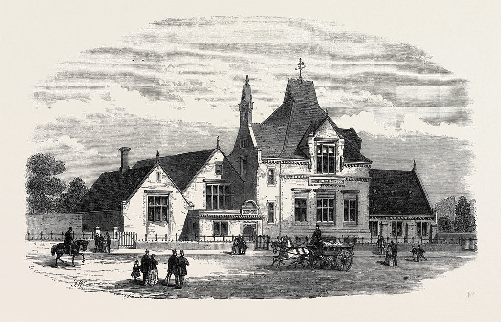 Detail of The Gospel-Oak Schools Kentish Town London UK 1867 by Anonymous