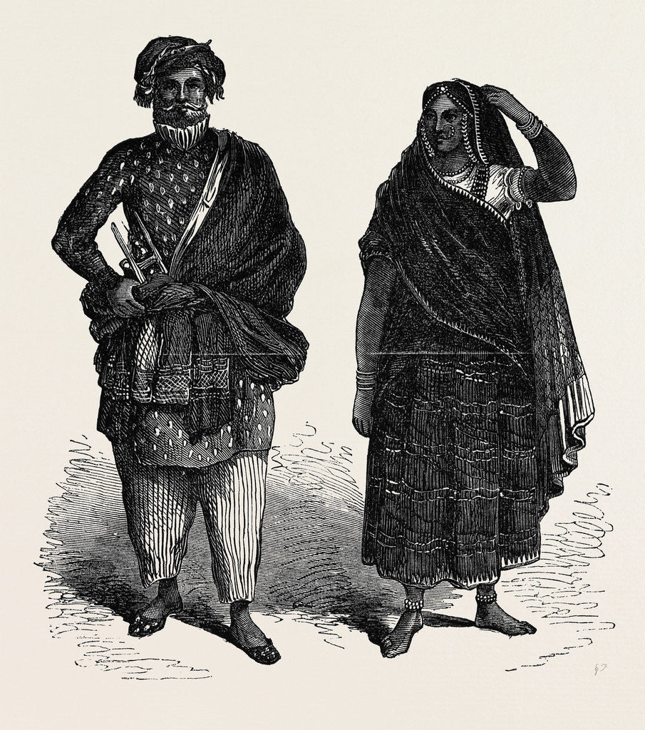 Detail of The Paris International Exhibition: Indian Costumes France 1867 by Anonymous