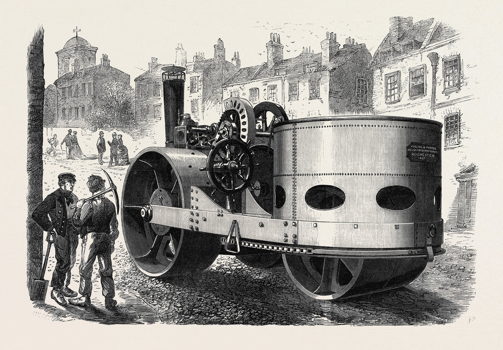 Detail of Steamroller for the Streets of Liverpool UK 1867 by Anonymous