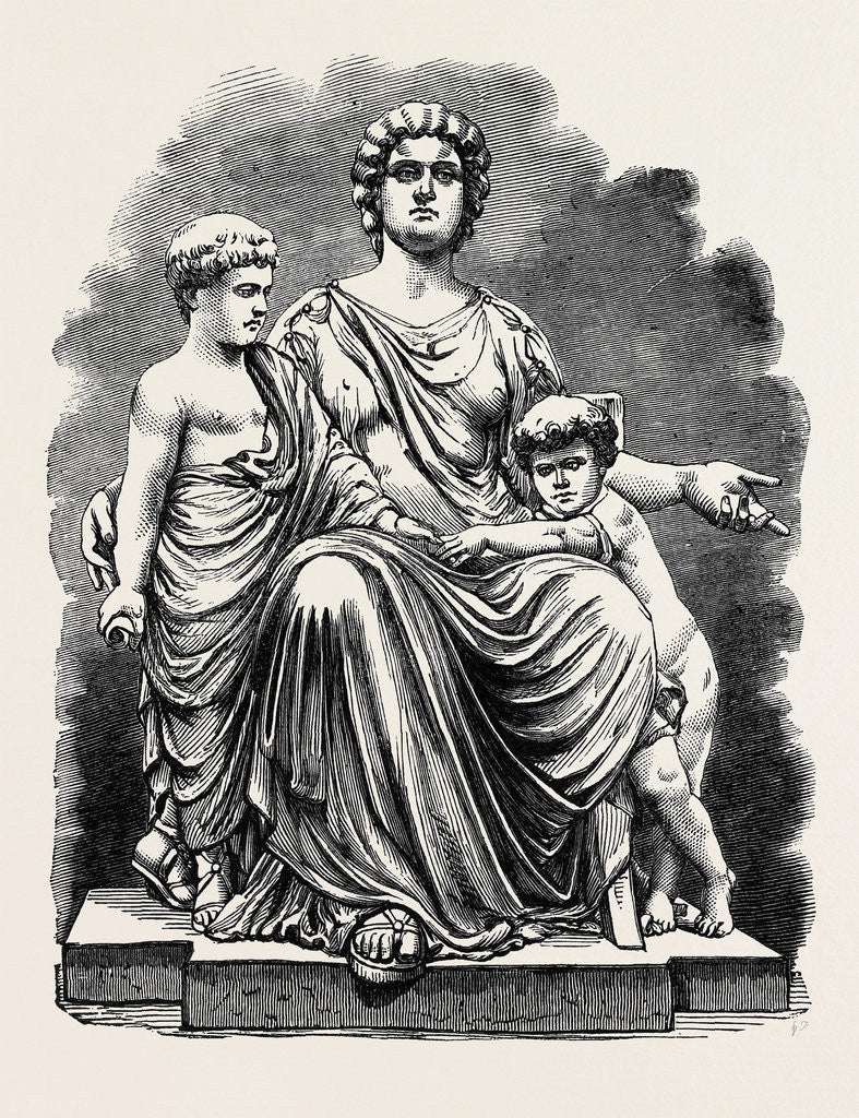 Detail of The Paris International Exhibition: Cornelia and Her Children, Exhibited by M. Lefevre France 1867 by Anonymous