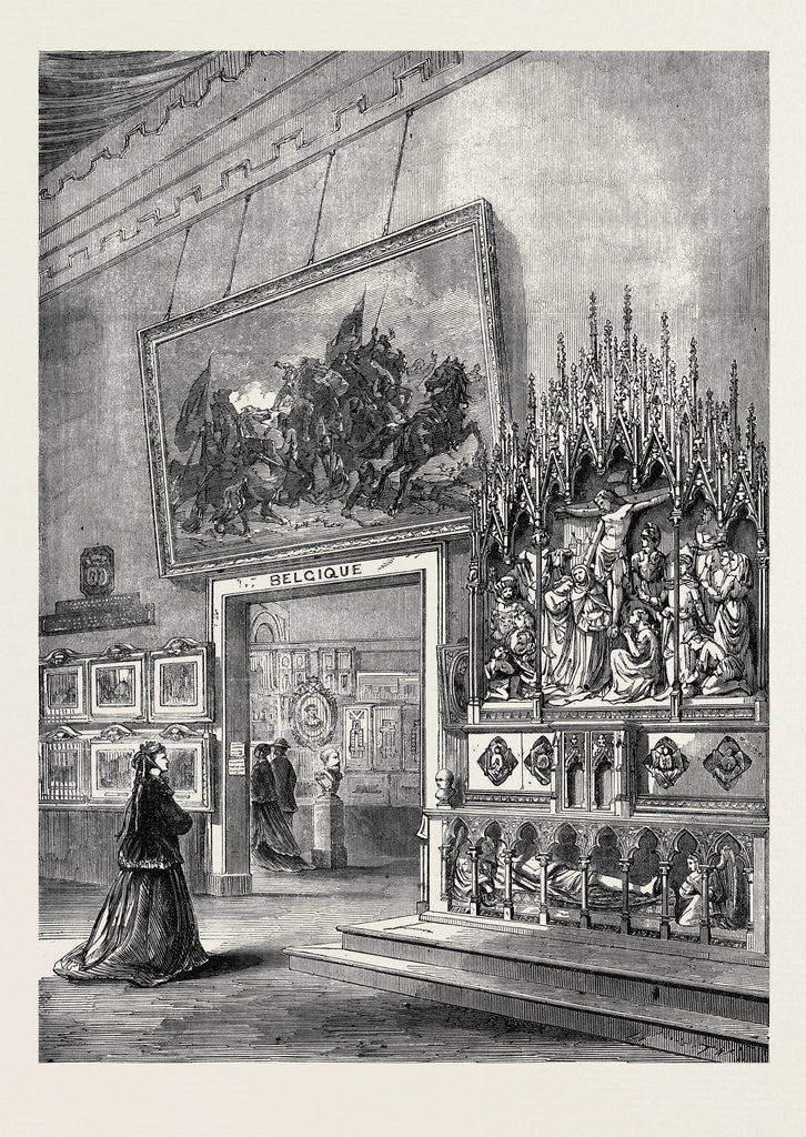 Detail of The Paris International Exhibition: Exhibition of Fine Arts in the Belgian Section France 1867 by Anonymous