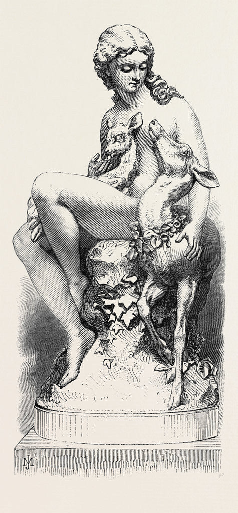 Detail of A Wood Nymph, Presented Tothe Members of the Art-Union of London UK 1867 by Anonymous
