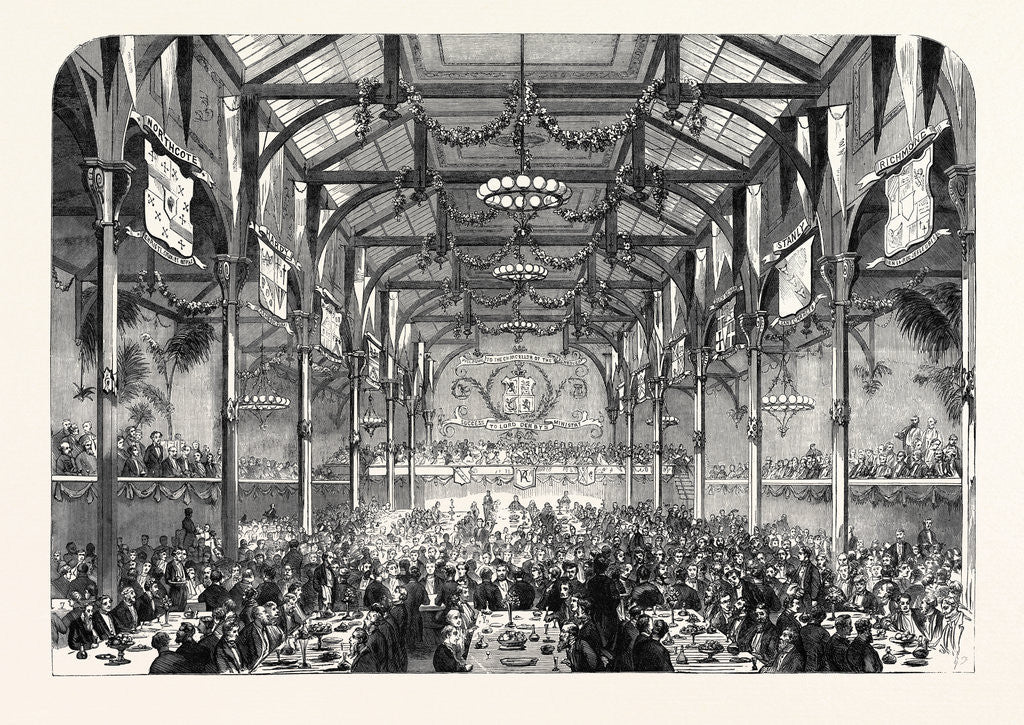 Detail of Conservative Banquet Given to Mr. Disraeli in the Corn Exchange Edinburgh UK 1867 by Anonymous