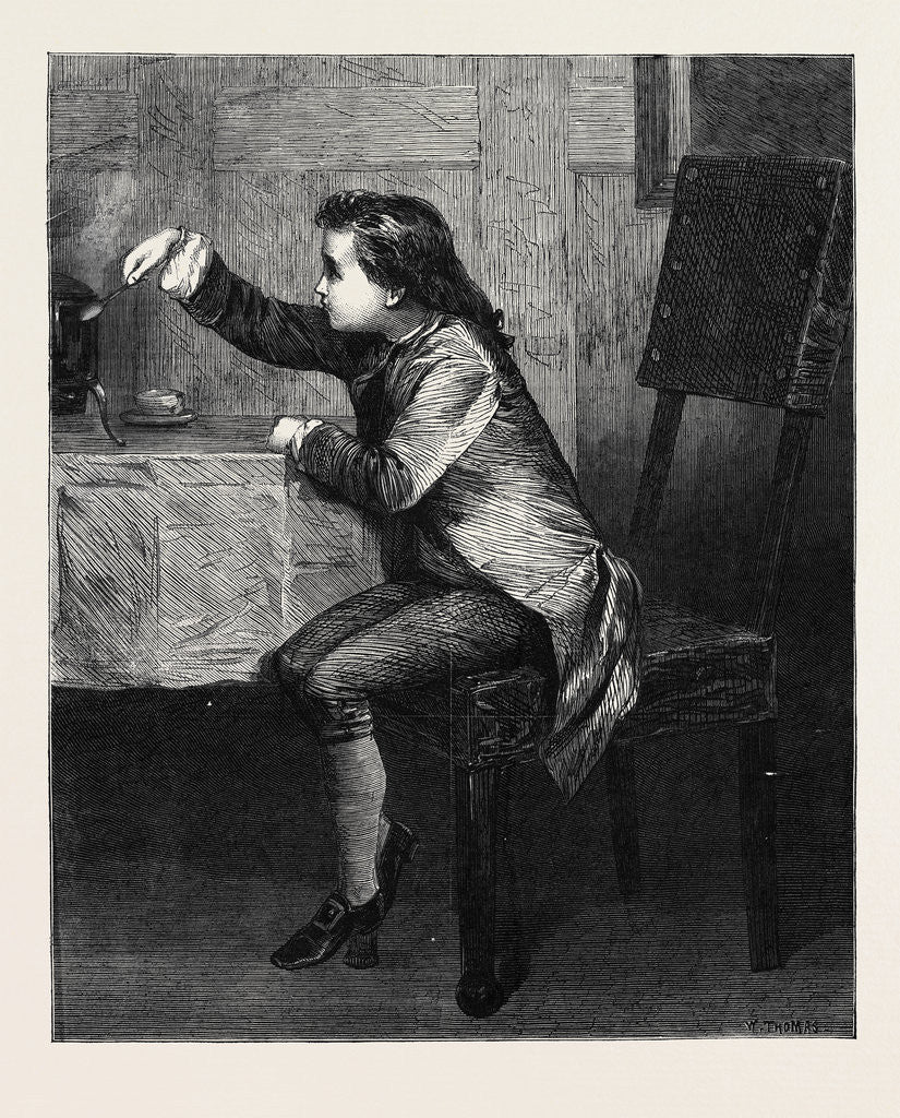 Detail of James Watt's First Idea of Steam, in the Winter Exhibition at the French Gallery 1867 by Anonymous
