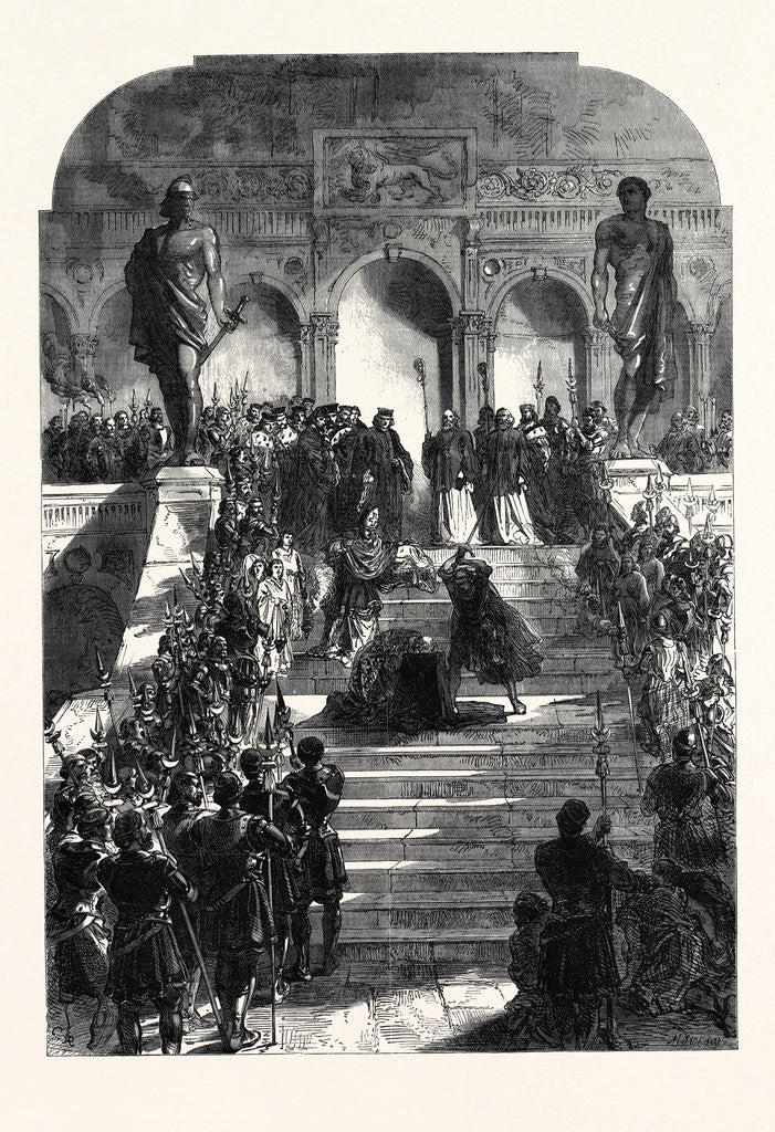 Detail of The Execution Scene from the Doge of Venice at Drury Lane Theatre London UK 1867 by Anonymous