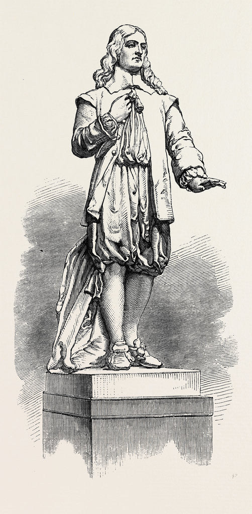 Detail of Statue of Andrew Marvell in the New Townhall Kingston-on-Hull UK 1867 by Anonymous