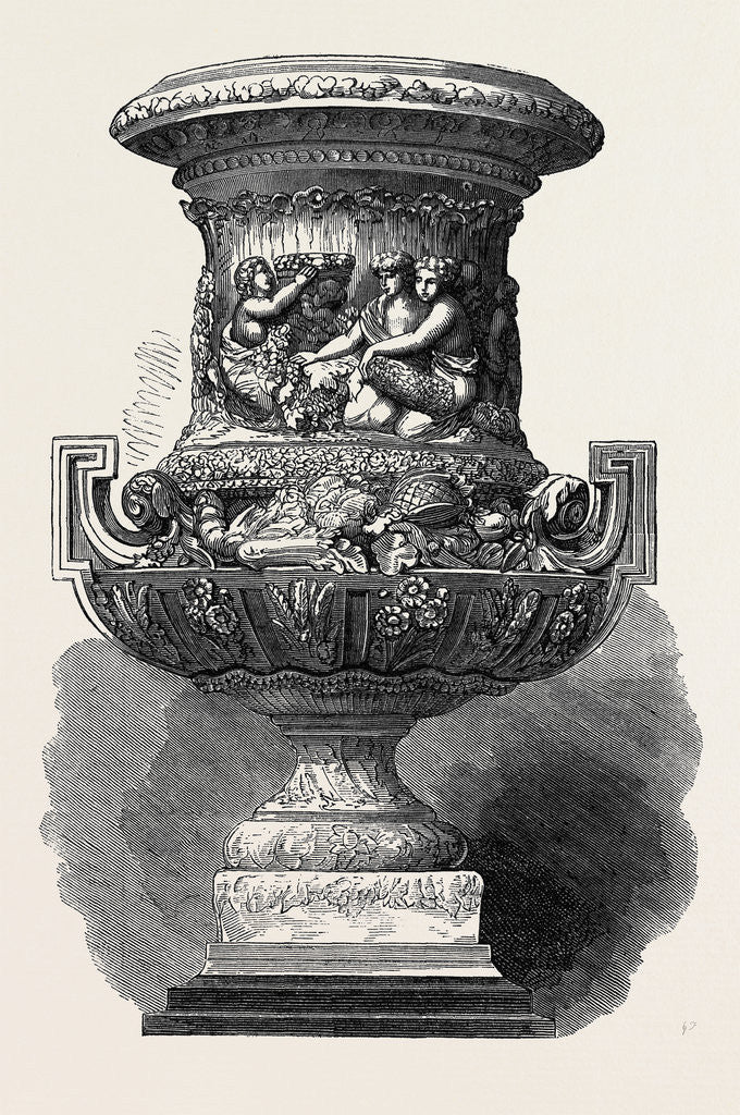Detail of The Paris International Exhibition: The Earth White Marble Vase Exhibited by Viot and Co. France 1867 by Anonymous