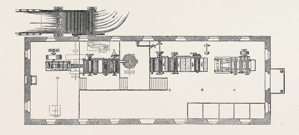 Detail of The Paris International Exhibition: Woodpulp Manufactory with H. Voeltier's Patent Machine France 1867 by Anonymous