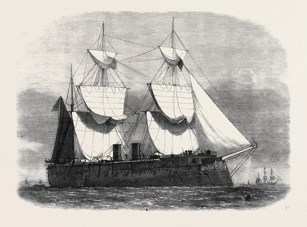 Detail of The Prussian Ironclad Frigate Kron Prinz 1867 by Anonymous