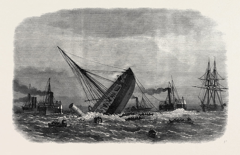 Detail of Wreck of the Greek War-Steamer Bouboulina Destroyed by Explosion at Liverpool UK 1867 by Anonymous