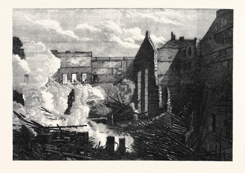 Detail of Ruins of the Interior of Her Majesty's Theatre after the Fire London UK 1867 by Anonymous