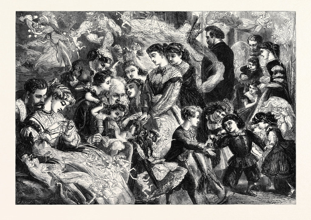 Detail of Echoes of the Christmas Chimes, 1867 by Anonymous