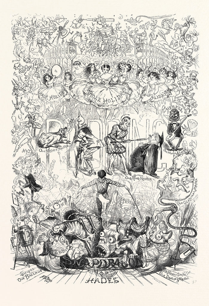 Detail of The Schoolboy's Notion of What a Christmas Pantomime Ought to Be 1867 by Anonymous