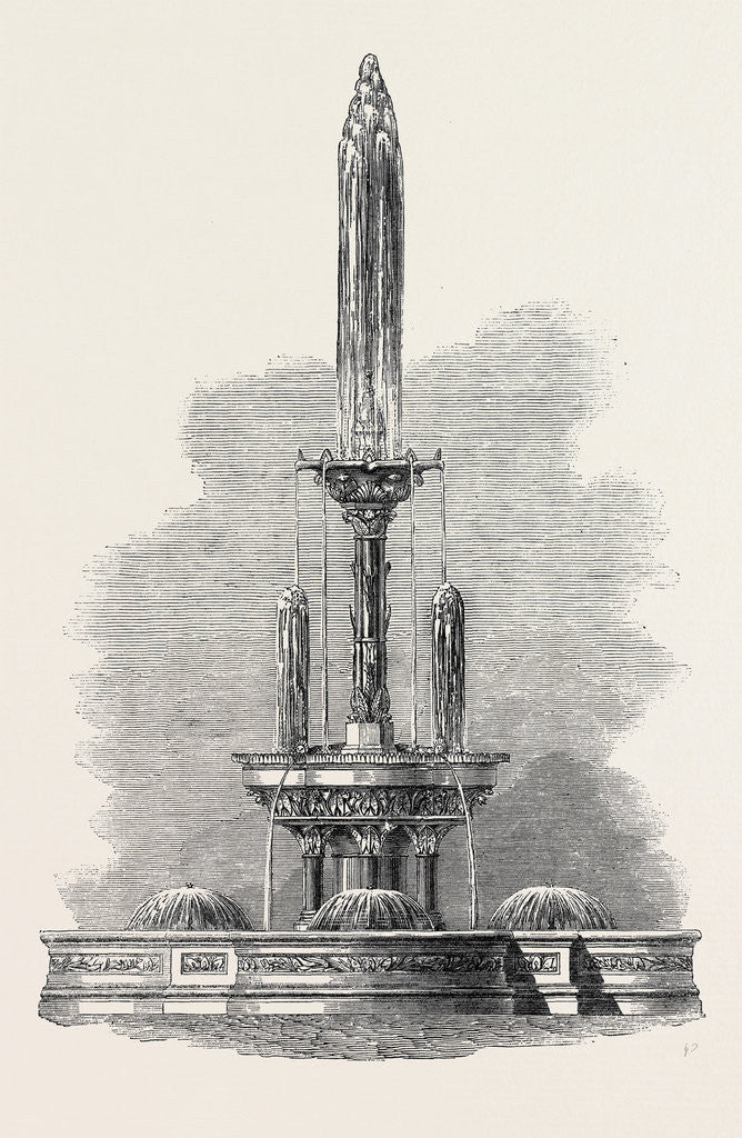 Detail of Fountain in the Public Garden Hong Kong 1867 by Anonymous