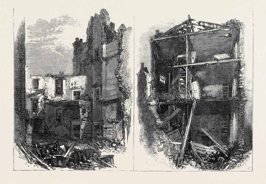 Detail of Effects of the Explosion at Clerkenwell: Interiors of Houses in Corporation Lane London UK 1867 by Anonymous