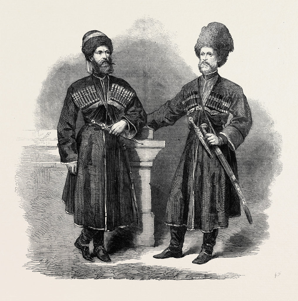 Detail of The Circassian Envoys to England Hadji Hassan Effendi Constan Okhoo Ismael Effendi 1862 by Anonymous