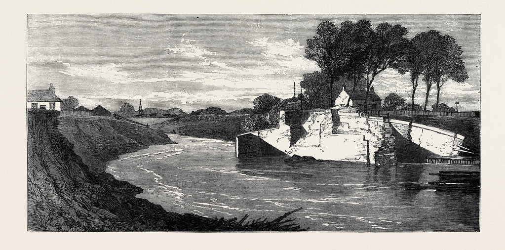 Detail of The Inundations in the Fens: The Blown Sluice at the Marshland Drain 1862 by Anonymous