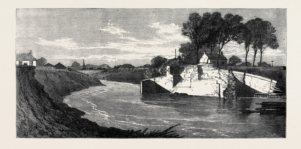 Detail of The Inundations in the Fens: The Blown Sluice at the Marshland Drain 1862 by Anonymous