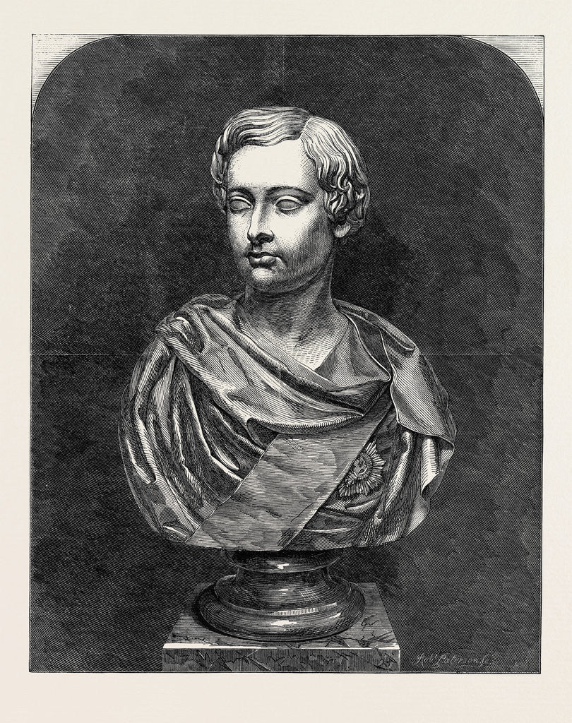 Detail of Marble Bust of His Royal Highness the Prince of Wales, the International Exhibition 1862 by Anonymous