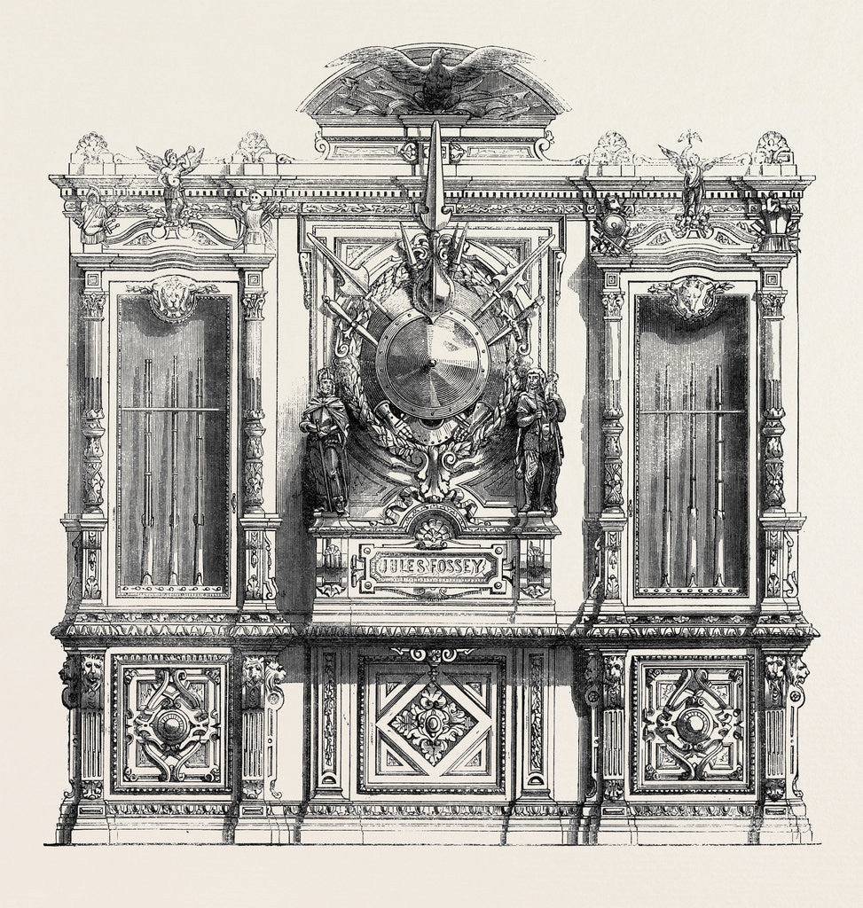 Detail of Armoury or Porte-Fusils, in the French Court the International Exhibition 1862 by Anonymous