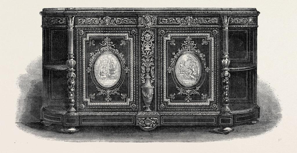 Detail of Jackson and Graham's Cabinet the International Exhibition 1862 by Anonymous
