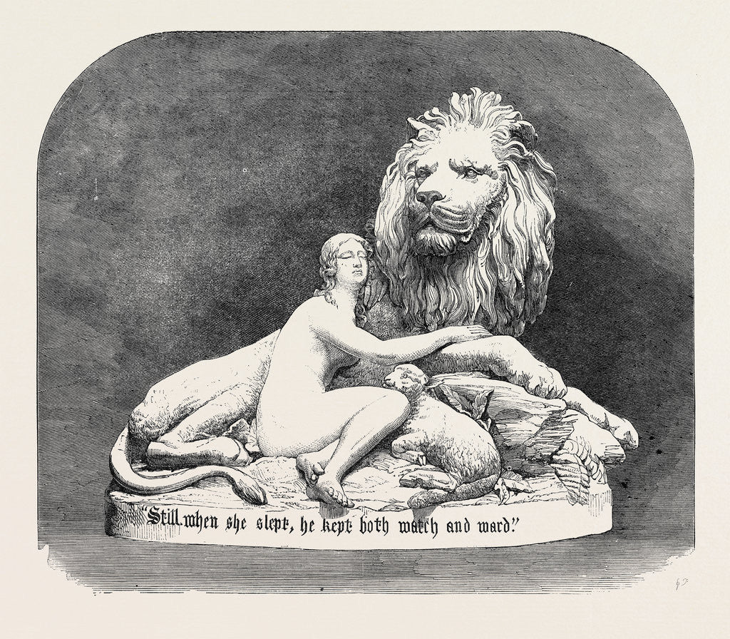 Detail of Una and the Lion in Metal, the International Exhibition 1862 by Anonymous