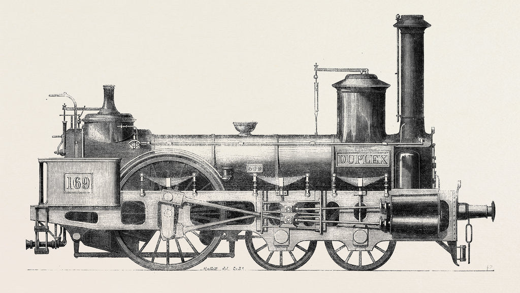 Detail of The International Exhibition: Austrian Locomotives: The Duplex Engine 1862 by Anonymous