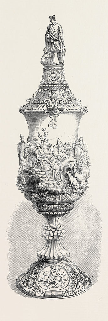Detail of The International Exhibition: Carved Ivory Cup, in the Zollverein Department 1862 by Anonymous