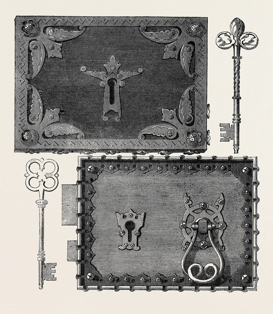 Detail of The International Exhibition: Hobbs and Ashley's Gothic Loom and Keys 1862 by Anonymous