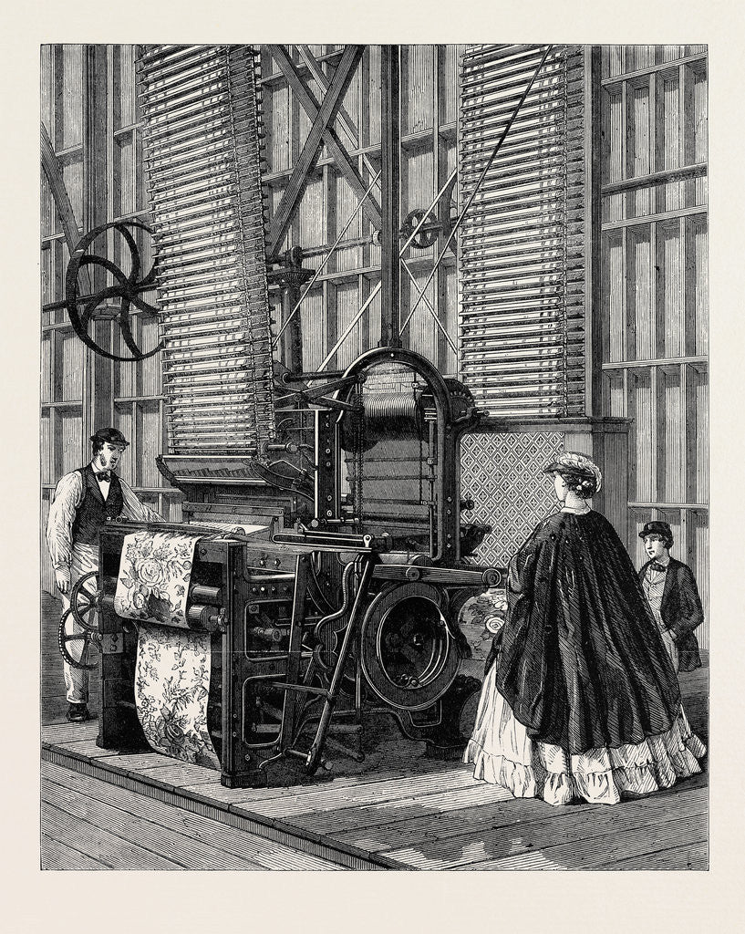Detail of The International Exhibition: Smith's Power-Loom for Weaving Tufted Pile Carpets 1862 by Anonymous